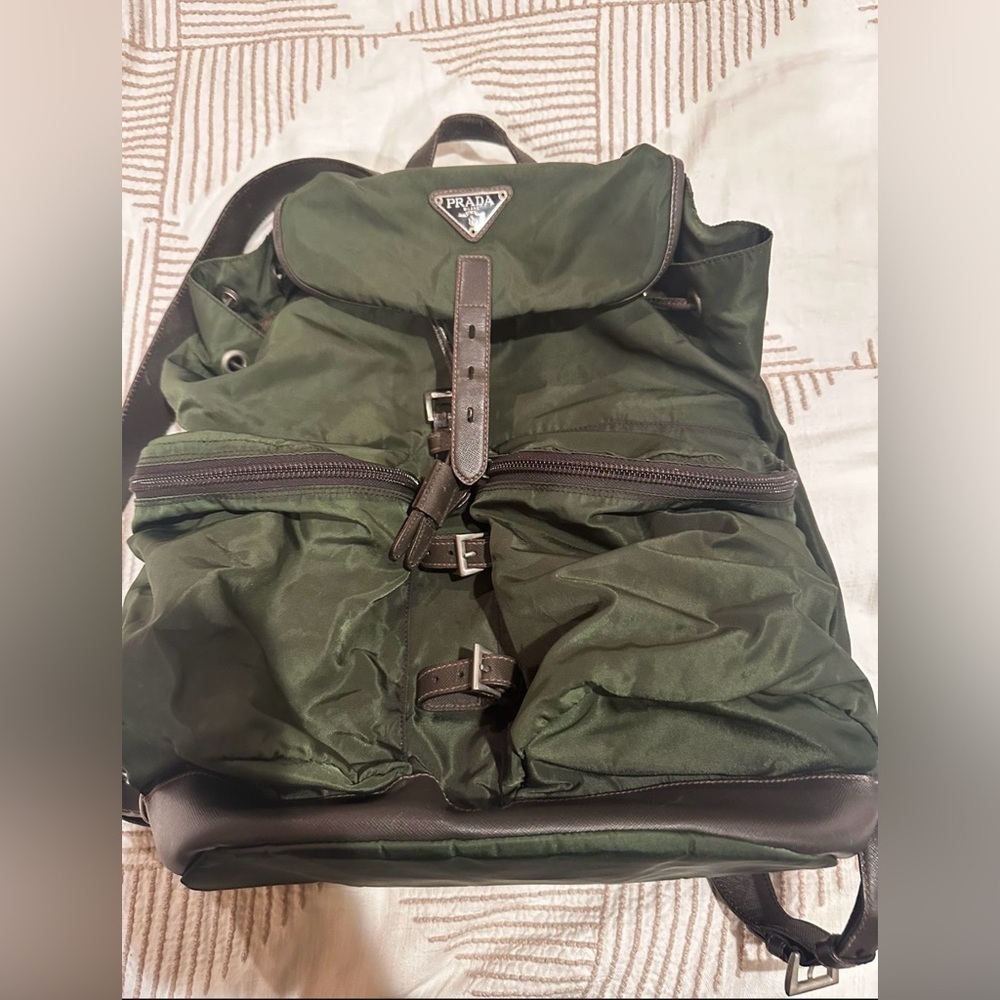 Prada Olive Green Men's Backpack - Picture 4 of 12
